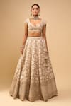 Azeera Ivory Embroidery V-neck Bridal Lehenga Set Online at Aza Fashions Azeera_Ivory Embroidery V-neck Bridal Lehenga Set _Online_at_Aza_Fashions