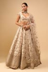 Buy Azeera Ivory Embroidery V-neck Bridal Lehenga Set Online at Aza Fashions Buy_Azeera_Ivory Embroidery V-neck Bridal Lehenga Set _Online_at_Aza_Fashions