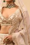 Shop Azeera Ivory Embroidery V-neck Bridal Lehenga Set Online at Aza Fashions Shop_Azeera_Ivory Embroidery V-neck Bridal Lehenga Set _Online_at_Aza_Fashions