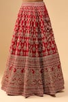 Buy Azeera Red Tassels, Embroidery V-neck Bridal Lehenga Set Online at Aza Fashions Buy_Azeera_Red Tassels, Embroidery V-neck Bridal Lehenga Set _Online_at_Aza_Fashions