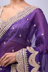 Buy_Azeera_Purple Embroidery, Zari, Sequins Saree With Unstitched Blouse Piece 