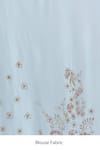 Azeera_Blue Embroidery, Sequins, Zari Saree With Unstitched Blouse Piece _Online_at_Aza_Fashions