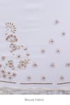 Azeera_Ivory Embroidery, Sequins, Zari Floral Saree With Unstitched Blouse Piece _Online_at_Aza_Fashions