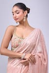 Buy_Azeera_Pink Sequins, Embroidery, Zari Saree With Unstitched Blouse Piece _Online_at_Aza_Fashions