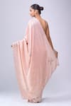 Shop_Azeera_Pink Sequins, Embroidery, Zari Saree With Unstitched Blouse Piece _at_Aza_Fashions