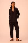 Buy_The Summer House_Andrei Black Linen Trouser _Online_at_Aza_Fashions