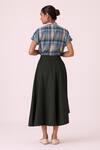 Shop_The Summer House_Boga Green Needlecord Flared Skirt _at_Aza_Fashions