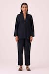 Buy_The Summer House_Darcy Black Linen Cotton Jacket _Online_at_Aza_Fashions