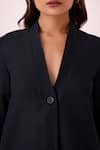 The Summer House_Darcy Black Linen Cotton Jacket _at_Aza_Fashions