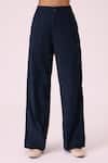 Shop_The Summer House_Hatchi Blue Needlecord Wide Legged Pant _Online_at_Aza_Fashions