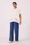 Buy_The Summer House_Sibyl Handwoven Embroidered Off White Shirt _Online_at_Aza_Fashions