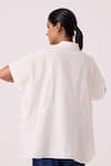 Shop_The Summer House_Sibyl Handwoven Embroidered Off White Shirt _at_Aza_Fashions