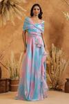 Buy_B'Infinite_Sky Candy Draped Gown _at_Aza_Fashions