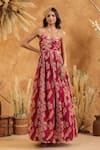 Buy_B'Infinite_Mocha Hibiscus Gown _at_Aza_Fashions