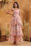 Buy_B'Infinite_Wallflower Tiered Gown _at_Aza_Fashions