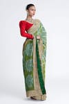Buy_Naina Jain_Gharchola Banarasi Saree With Unstitched Blouse Fabric _at_Aza_Fashions