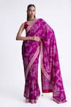 Buy_Naina Jain_Bandhani Silk Saree With Unstitched Blouse Fabric _at_Aza_Fashions