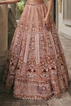 Buy_Jigar & Nikita_Gold Silk, Velvet, Net Sequins, Embroidery Sweetheart Neck Hour Lehenga Set _Online_at_Aza_Fashions