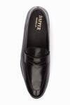 3dm Lifestyle_Black Split Toe Penny Loafers _at_Aza_Fashions