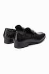 Buy_3dm Lifestyle_Black Crocodile Horsebit Loafers _Online_at_Aza_Fashions
