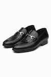 Buy_3dm Lifestyle_Black Crocodile Horsebit Loafers _at_Aza_Fashions