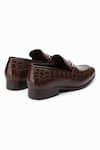 Buy_3dm Lifestyle_Brown Crocodile Horsebit Loafers _Online_at_Aza_Fashions