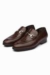 Buy_3dm Lifestyle_Brown Crocodile Horsebit Loafers _at_Aza_Fashions