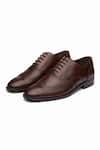 Buy_3dm Lifestyle_Brown Cut Work Dark Full Brogue Wingtip Oxford Shoes _at_Aza_Fashions
