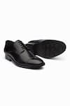 Shop_3dm Lifestyle_Black Cap Toe Derby Shoes _at_Aza_Fashions