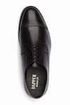 3dm Lifestyle_Black Cap Toe Derby Shoes _at_Aza_Fashions