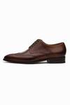 3dm Lifestyle_Brown Wingtip Brogue Derby Shoes _Online_at_Aza_Fashions