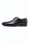 3dm Lifestyle_Black Albert Crocodile Leather Derby Shoes _Online_at_Aza_Fashions