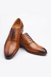 Shop_3dm Lifestyle_Brown Cut Work Brogue Oxford Shoes _at_Aza_Fashions