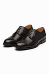 Buy_3dm Lifestyle_Black Toecap Derby Brogue Shoes _at_Aza_Fashions