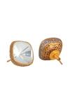 Buy_Curio Cottage_Gold Plated Stones Meira Uncut Polki Studs _Online_at_Aza_Fashions
