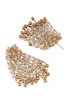 Curio Cottage_Gold Plated Pearls Meira Cascade Earrings _Online_at_Aza_Fashions