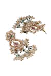 Curio Cottage_Gold Plated Pearls, Stones, Beads Strung Kundan Chandbali Earrings _Online_at_Aza_Fashions