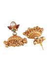 Buy_Curio Cottage_Gold Plated Gota Patti, Beads, Stones Meira Singing Ghungroo Jhumkis _Online_at_Aza_Fashions
