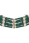 Buy_Curio Cottage_Green Meira Glimmer Choker _Online_at_Aza_Fashions