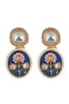Buy_Curio Cottage_Multi Color Indigo Blush Enamel Necklace Set _Online_at_Aza_Fashions