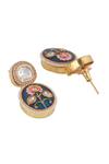 Shop_Curio Cottage_Multi Color Indigo Blush Enamel Necklace Set _Online_at_Aza_Fashions