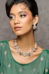 Buy_Curio Cottage_Multi Color Indigo Blush Enamel Necklace Set _at_Aza_Fashions