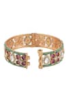 Curio Cottage_Gold Plated Stones Meira Spring Blossom Bangle _Online_at_Aza_Fashions