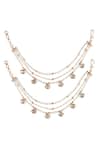 Buy_Curio Cottage_Gold Plated Crystals, Pearls Kundan Droplet Ear Chain _Online_at_Aza_Fashions