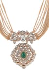 Shop_Curio Cottage_Gold Plated Gemstones, Radiant Harmony Kundan Set _Online_at_Aza_Fashions