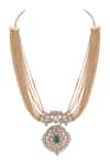 Curio Cottage_Gold Plated Gemstones, Radiant Harmony Kundan Set _at_Aza_Fashions