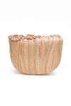 Shop_Doux Amour_Blush Embroidery, Beads Fiona Clutch _at_Aza_Fashions