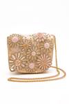 Buy_Doux Amour_Blush Embroidery, Beads Fiona Clutch _Online_at_Aza_Fashions