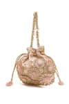 Buy_Doux Amour_Blush Embroidery, Beads Emma Potli Bag _at_Aza_Fashions