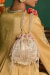 Buy_Doux Amour_Blush Embroidery, Beads Hani Potli _at_Aza_Fashions